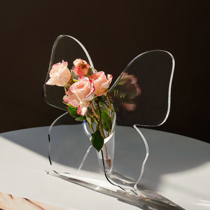 Butterfly-Shaped Acrylic Vase