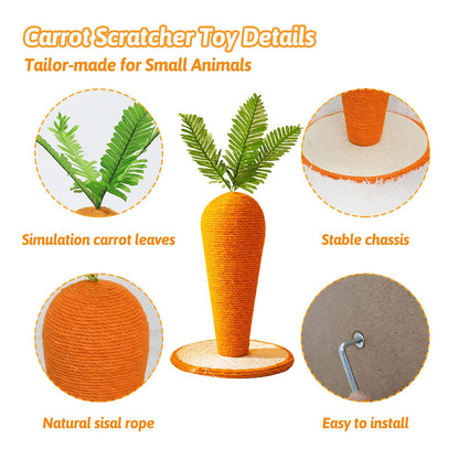 Carrot Cat Scratching Post, for Indoor Cats and Kittens | ZAKAPOP