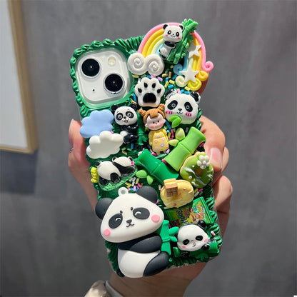 Cartoon Panda Cream DIY Phone Case | ZAKAPOP