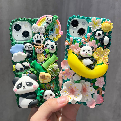 Cartoon Panda Cream DIY Phone Case | ZAKAPOP