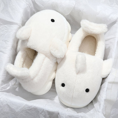 Cartoon Whale Full Heel Winter Slides(Adults) | ZAKAPOP
