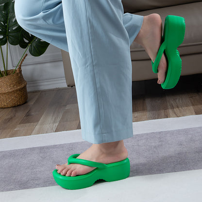 Casual Outdoor High Heel Platform Flip-Flops | ZAKAPOP