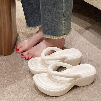 Casual Outdoor High Heel Platform Flip-Flops | ZAKAPOP