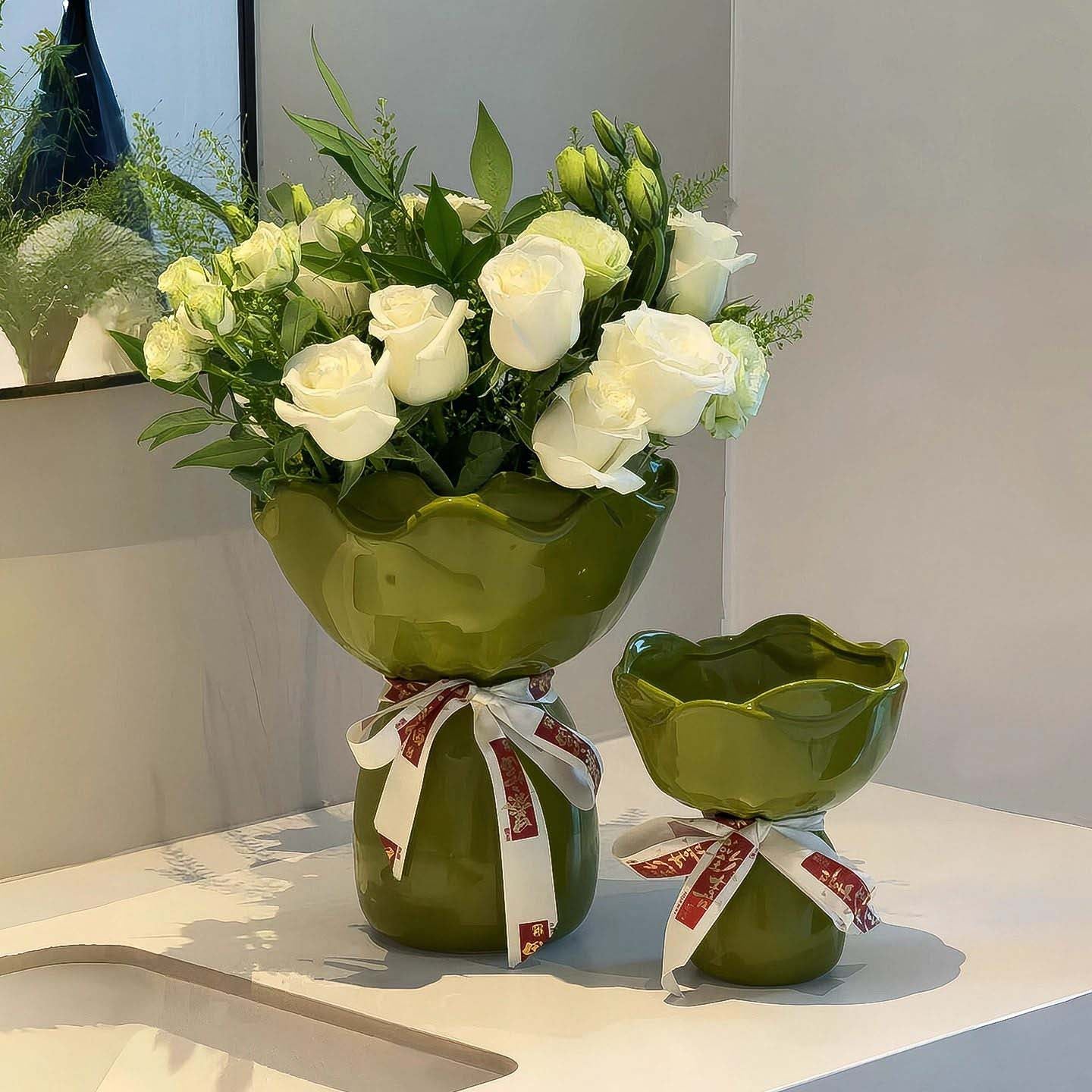 Ceramic Floral Bouquet Vase