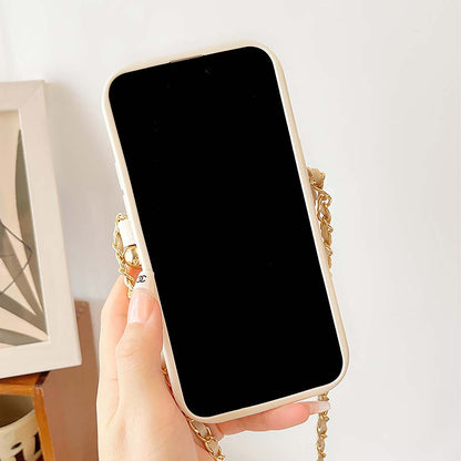 Rhombus Lattice Handbag with Gold Chain Phone Case | ZAKAPOP