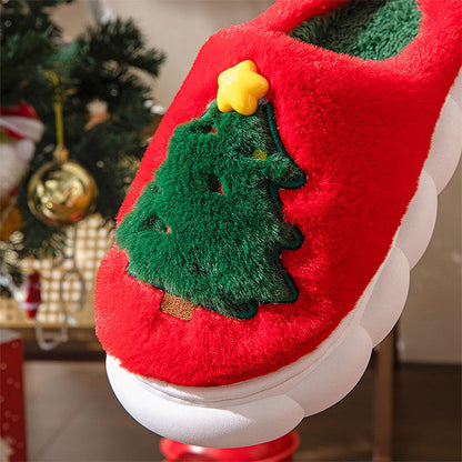 Christmas Tree Winter Non-Slip Indoor Slippers | ZAKAPOP