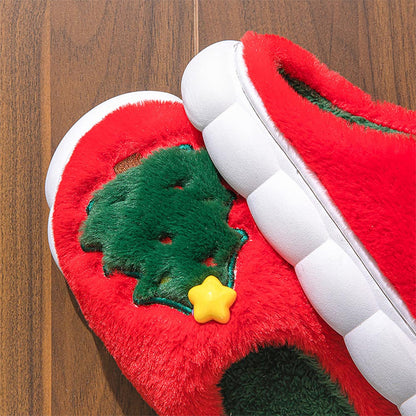 Christmas Tree Winter Non-Slip Indoor Slippers | ZAKAPOP