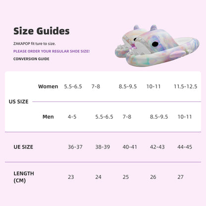 Colorful Shark Slippers(Adults) | ZAKAPOP