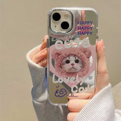 Cool Lovely Cat Mirror Phone Case | ZAKAPOP