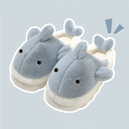 Cartoon Whale Half Drag Winter Slides(Adults) | ZAKAPOP
