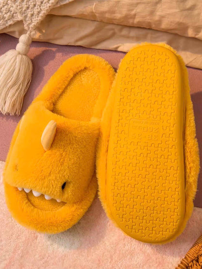 Couples Cartoon Shark Winter Home Slippers with Soft Soles (Adults) | ZAKAPOP