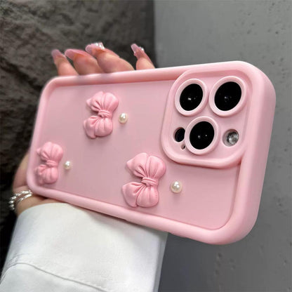 Cute Bowknot Pearl 3D Decorative Phone Case | ZAKAPOP