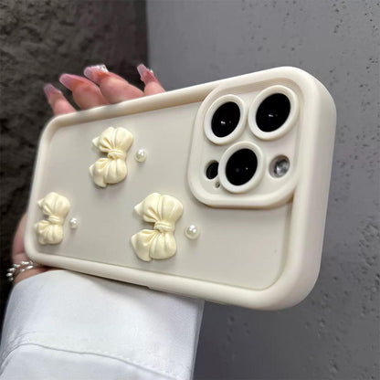Cute Bowknot Pearl 3D Decorative Phone Case | ZAKAPOP