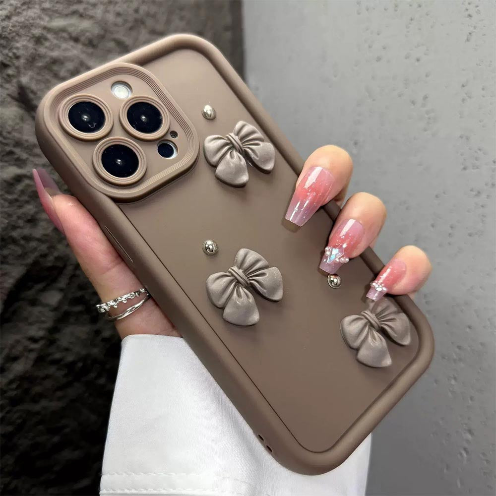 Cute Bowknot Pearl 3D Decorative Phone Case | ZAKAPOP