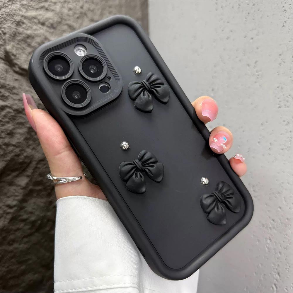 Cute Bowknot Pearl 3D Decorative Phone Case | ZAKAPOP