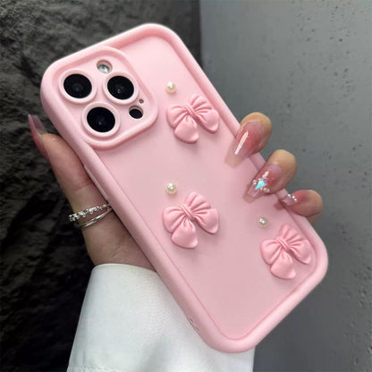 Cute Bowknot Pearl 3D Decorative Phone Case | ZAKAPOP
