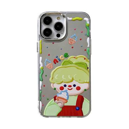 Cute Burger Girl Mirror Phone Case | ZAKAPOP