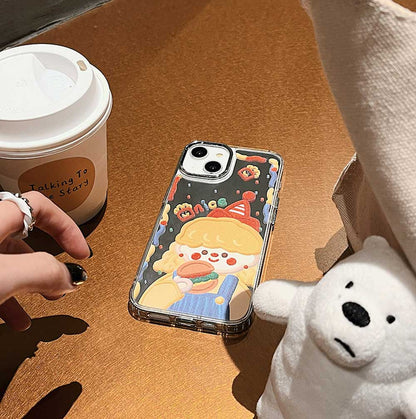 Cute Burger Girl Mirror Phone Case | ZAKAPOP
