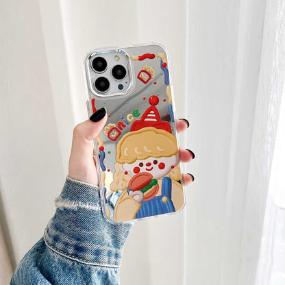 Cute Burger Girl Mirror Phone Case | ZAKAPOP