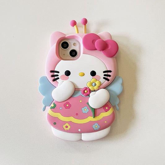 3D Cute Bee Cartoon Cat iPhone Case | ZAKAPOP
