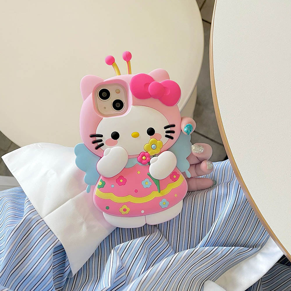 3D Cute Bee Cartoon Cat iPhone Case | ZAKAPOP