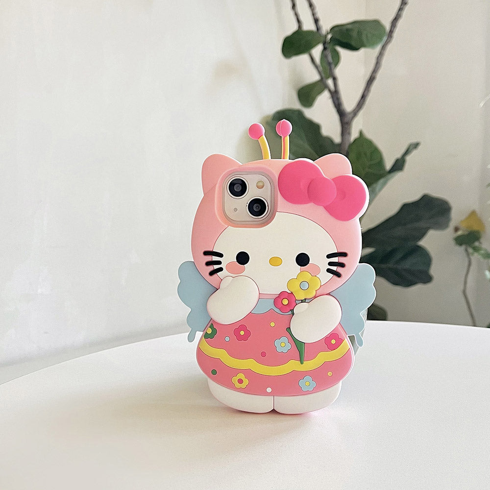3D Cute Bee Cartoon Cat iPhone Case | ZAKAPOP