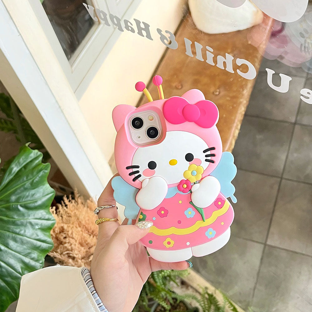 3D Cute Bee Cartoon Cat iPhone Case | ZAKAPOP