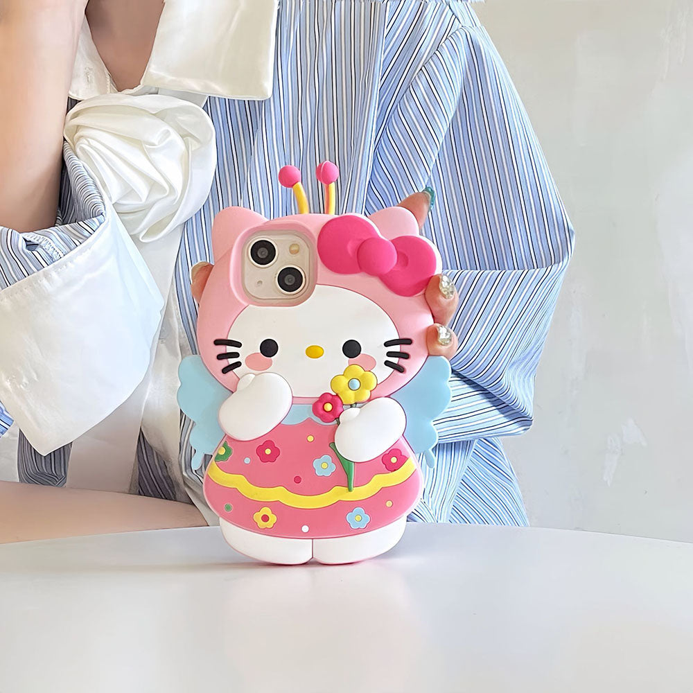 3D Cute Bee Cartoon Cat iPhone Case | ZAKAPOP