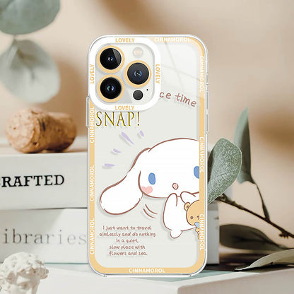 Cute Cartoon Big Ear Dog Clear Phone Case | ZAKAPOP