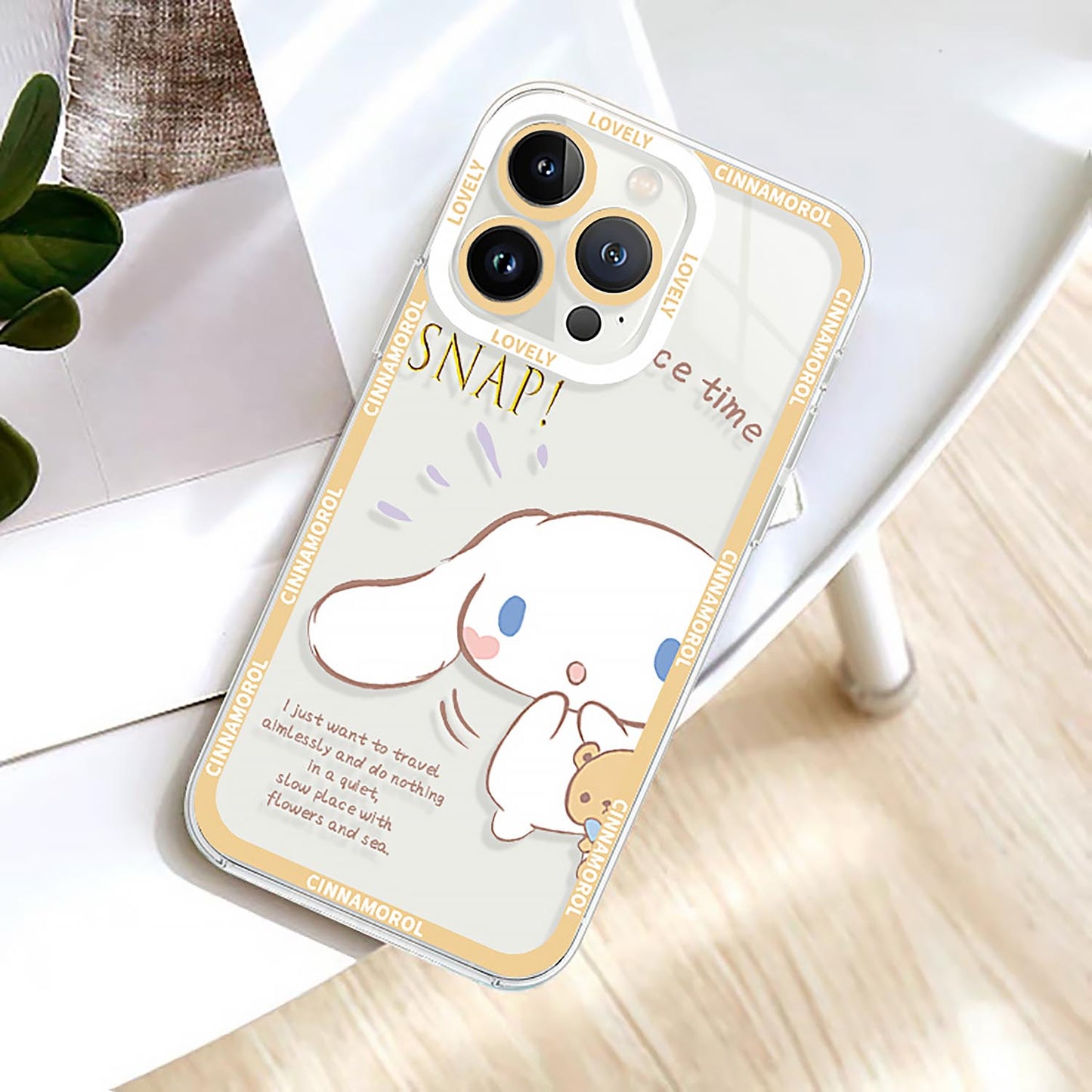 Cute Cartoon Big Ear Dog Clear Phone Case | ZAKAPOP