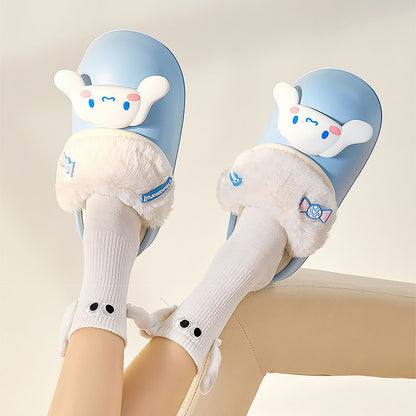 Cute Cartoon Character Thick Sole Waterproof Winter Slippers | ZAKAPOP