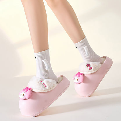 Cute Cartoon Character Thick Sole Waterproof Winter Slippers | ZAKAPOP