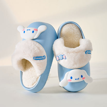 Cute Cartoon Character Thick Sole Waterproof Winter Slippers | ZAKAPOP