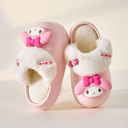 Cute Cartoon Character Thick Sole Waterproof Winter Slippers | ZAKAPOP