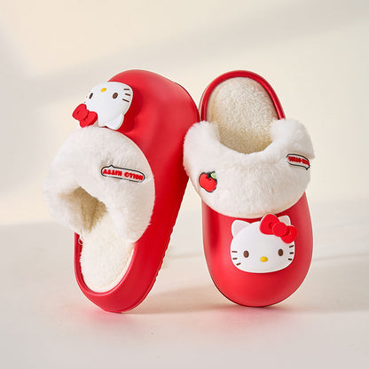 Cute Cartoon Character Thick Sole Waterproof Winter Slippers | ZAKAPOP
