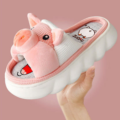 Cute Cartoon Thick Sole Piggy Slippers | ZAKAPOP