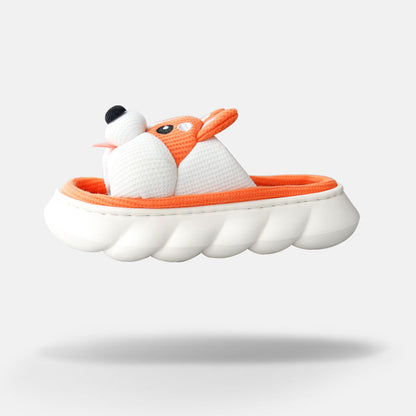 Cute Dogs Home Thick Bottom Couple Slippers | ZAKAPOP