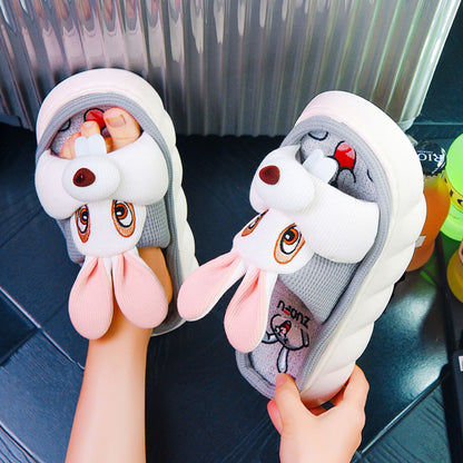 Cute Dogs Home Thick Bottom Couple Slippers | ZAKAPOP