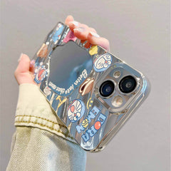 Cute Blue Cat Mirror iPhone Case | ZAKAPOP