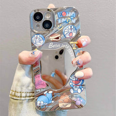 Cute Blue Cat Mirror iPhone Case | ZAKAPOP