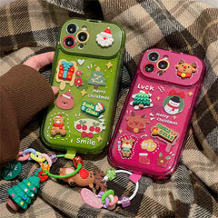 Cute Elk Pendant Flip Christmas Phone Case For iPhone | ZAKAPOP