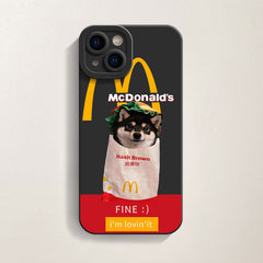 McDonald Cute Black Dog iPhone Cases | ZAKAPOP