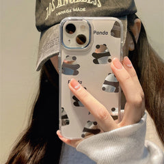 Cute Panda Mirror Phone Case for iPhone | ZAKAPOP