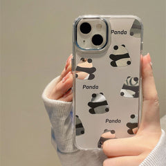Cute Panda Mirror Phone Case for iPhone | ZAKAPOP