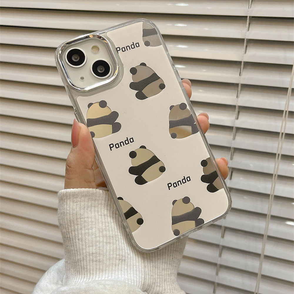 Cute Panda Mirror Phone Case for iPhone | ZAKAPOP
