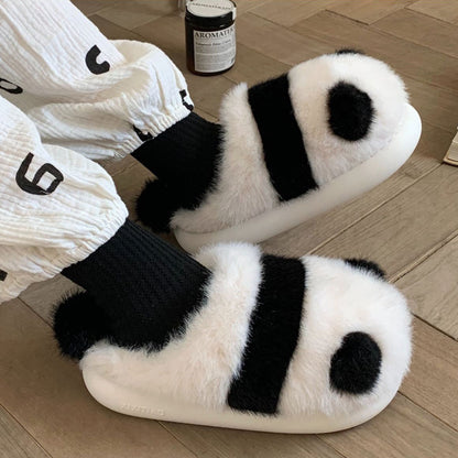 Cute Panda Plush Home Warm Winter Slippers | ZAKAPOP