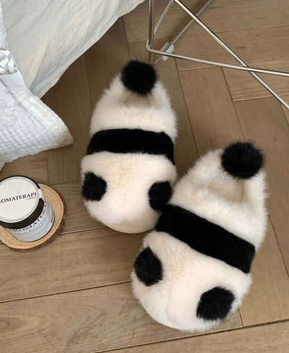 Cute Panda Plush Home Warm Winter Slippers | ZAKAPOP