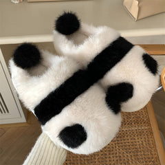 Cute Panda Plush Home Warm Winter Slippers | ZAKAPOP