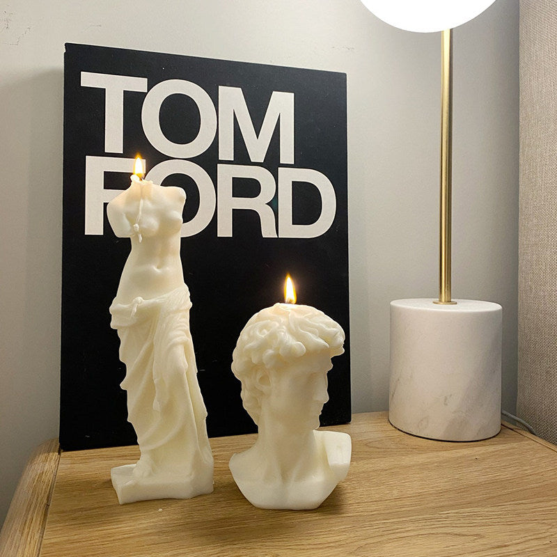 David & Venus Candle Set in Sculpture