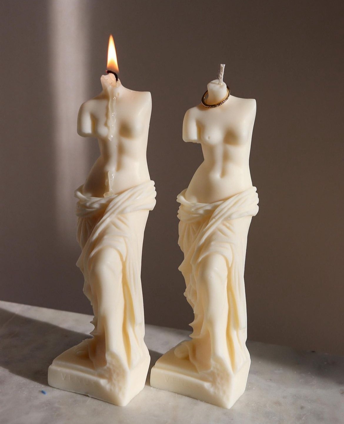 David & Venus Candle Set in Sculpture